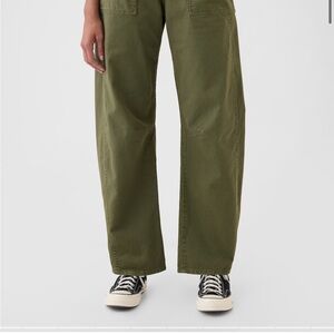 GAP Olive Green Women's Barrel Jeans